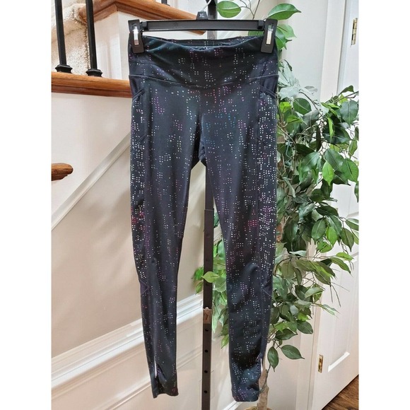 Athleta Women's Black Polyester Pull On Comfort Waist Athleticwear Leggings 2XS - Picture 1 of 11